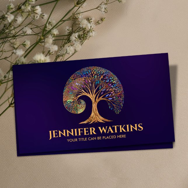 Eternal Growth - Golden Ratio Spiral Tree Business Card (Creator Uploaded)