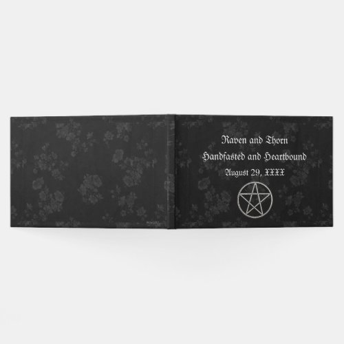 Eternal HandfastingWedding Pentacle Black Ste Guest Book