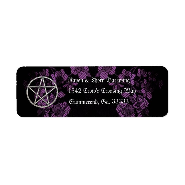 Eternal Handfasting/Wedding Pentacle Lavendar Ste Label (Front)