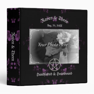Eternal Handfasting/Wedding Pentacle Lavender Ste 3 Ring Binder