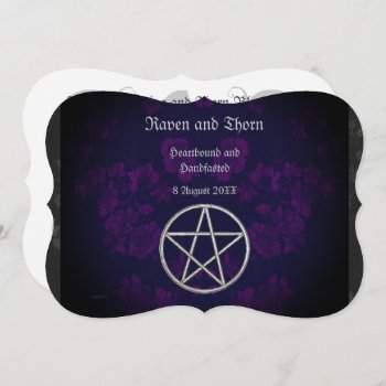 Eternal Handfasting/wedding Pentacle Suite Invitation by WellWritWitch at Zazzle