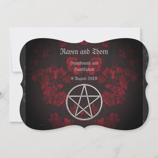 Eternal Handfasting/Wedding Pentacle Suite Invitation (Front)