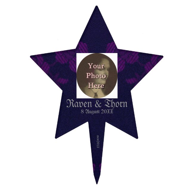 Eternal Handfasting/Wedding Suite Purple Cake Topper (Front)