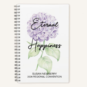 Eternal Happiness 2-Sided Notebook with Hydrangea