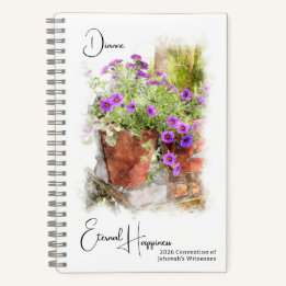 Eternal Happiness Floral 2026 JW Convention Notebook