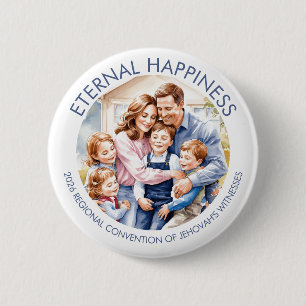 Eternal Happiness Notebook for Kids and Adults Button