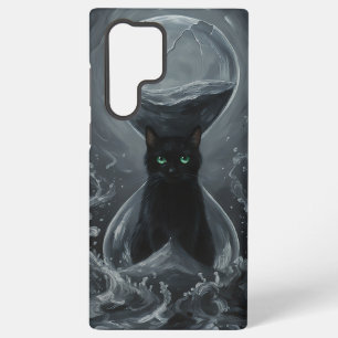 Eternal Hourglass: The Black Cat of Time Samsung Galaxy S22 Ultra Case