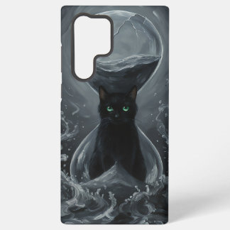 Eternal Hourglass: The Black Cat of Time Samsung Galaxy S22 Ultra Case