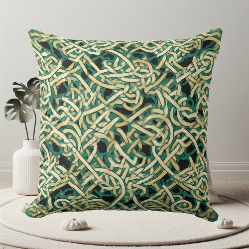 Eternal Knots Celtic Heritage Decorative Art Green