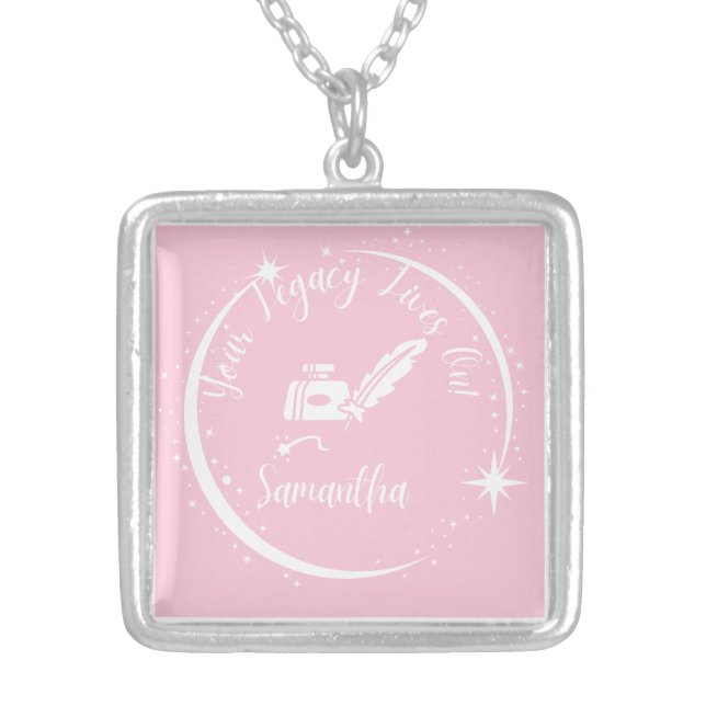 Eternal Legacy Retirement Gifts for woman  Silver Plated Necklace (Front)