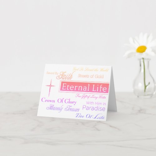 ETERNAL LIFE Christian Note Sympathy Greeting Card