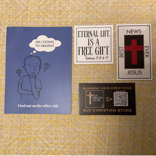 Eternal Life is a Free Gift Christian Gospel Tract Square Business Card