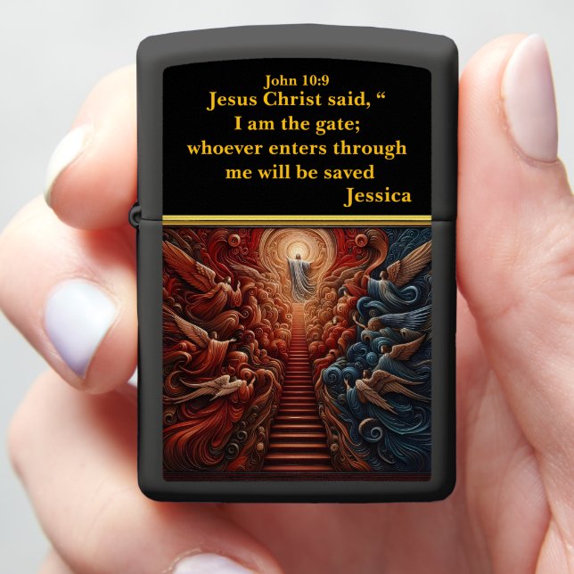 Eternal Life Through Jesus Zippo Lighter (In Hand)