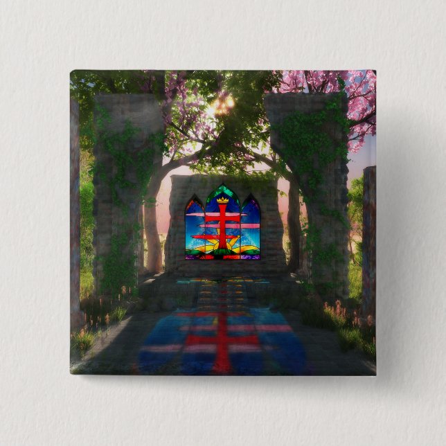 Eternal Light Easter Button (Front)