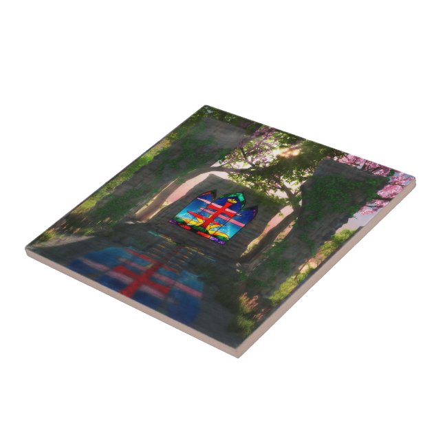 Eternal Light Easter Decorative Tile / Trivet (Side)