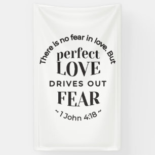 Eternal Love - 1 John 4:18 Scripture Quote Art Banner