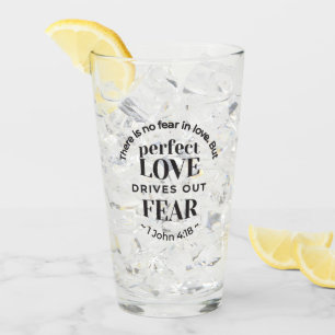 Eternal Love - 1 John 4:18 Scripture Quote Art Glass