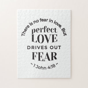 Eternal Love - 1 John 4:18 Scripture Quote Art Jigsaw Puzzle