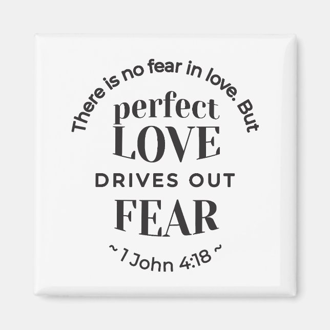 Eternal Love - 1 John 4:18 Scripture Quote Art Magnet (Front)