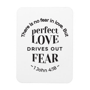 Eternal Love - 1 John 4:18 Scripture Quote Art Magnet