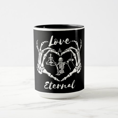 Eternal Love _ Anatomical Heart skeletal hands  Mug