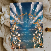 Eternal Love Baroque Floral Themed Save The Date