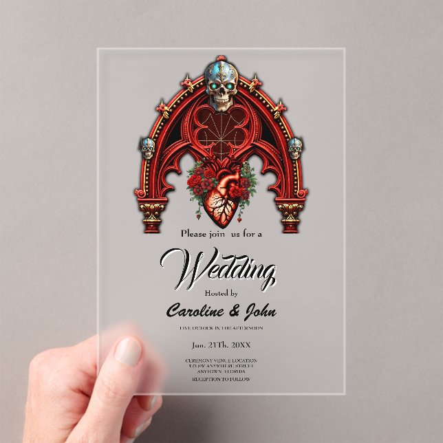 Eternal love in the shade of roses.  acrylic invitations (Insitu (Handheld))