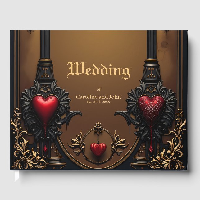 Eternal love in the shadow of Gothic darkness.  Guest Book (Front)