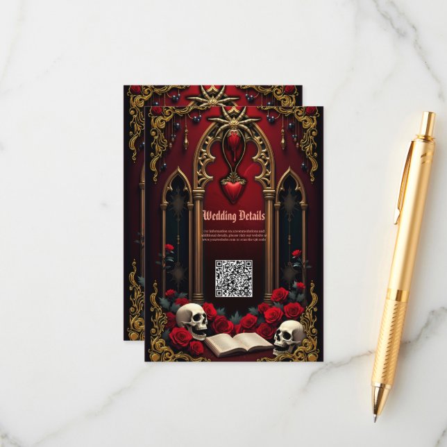 Eternal love in the shadows of darkness enclosure card (Front/Back In Situ)