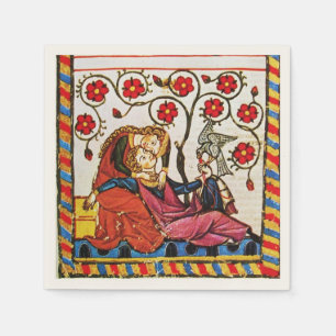 ETERNAL LOVE MEDIEVAL PAPER NAPKINS