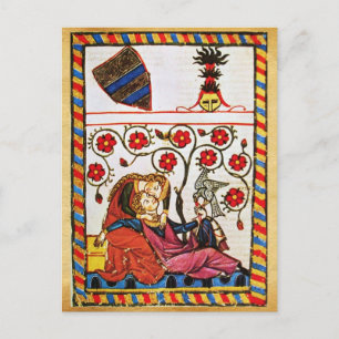 ETERNAL LOVE MINIATURE PARCHMENT,VALENTINE'S DAY HOLIDAY POSTCARD