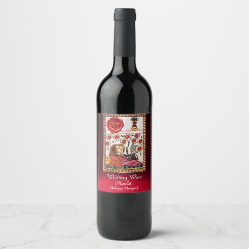 ETERNAL LOVERED WAX SEAL Grapes Romantic Wedding Wine Label