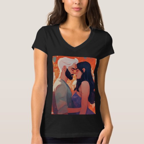 Eternal Love Romantic Outlines T_Shirt