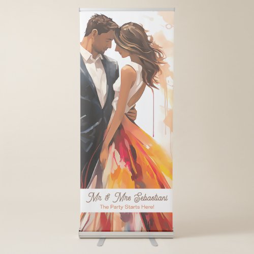 Eternal Love Stunning Reception Entrance Retractable Banner