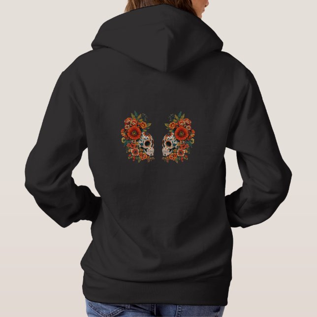 Eternal Love - Sugar Skulls Valentine's Day Design Hoodie (Back)