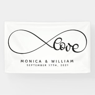 Eternal Love Symbol Add Your Name & Date Banner
