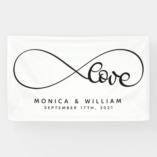 Eternal Love Symbol  Add Your Name  Date Banner