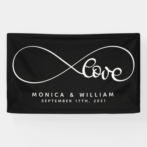 Eternal Love Symbol  Add Your Name  Date Banner