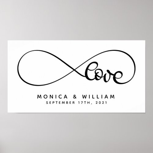 Eternal Love Symbol  Add Your Name  Date Poster