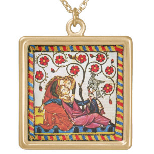 ETERNAL LOVE VALENTINE'S DAY  PARCHMENT GOLD PLATED NECKLACE