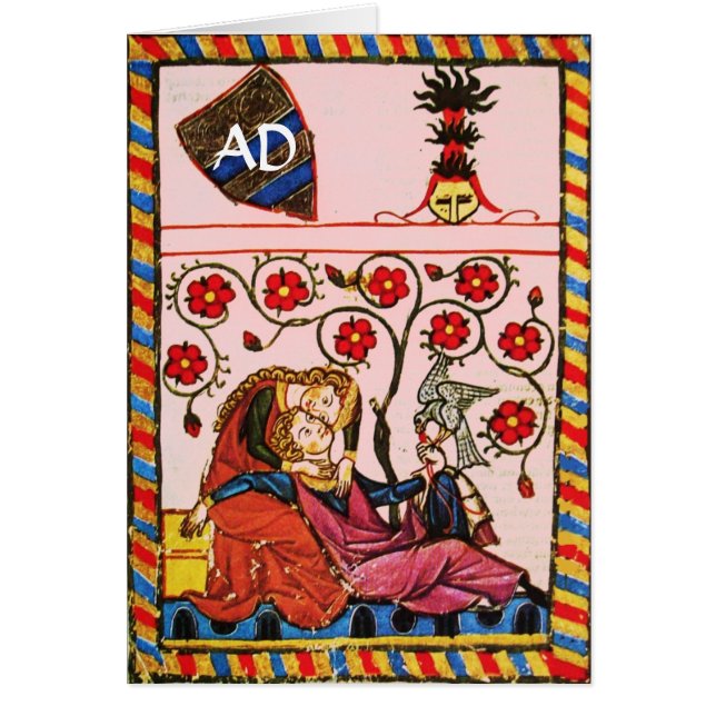 ETERNAL LOVE VALENTINE'S DAY PARCHMENT MONOGRAM CARDS (Front)