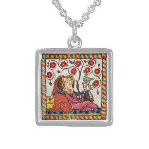 ETERNAL LOVE VALENTINE'S DAY  PARCHMENT STERLING SILVER NECKLACE