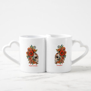 Eternal Love - Valentine's Day Sugar Skulls Design Coffee Mug Set