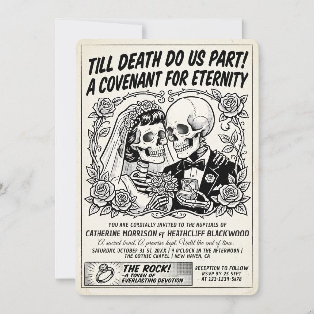 Eternal Love - Wedding Gazette Wedding Invitation (Front)