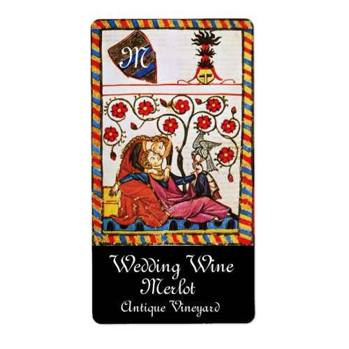 ETERNAL LOVE  Wedding Wine Monogram Label