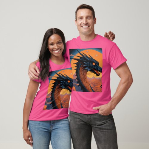 Eternal Majesty Dragons Embrace T_Shirt T_Shirt