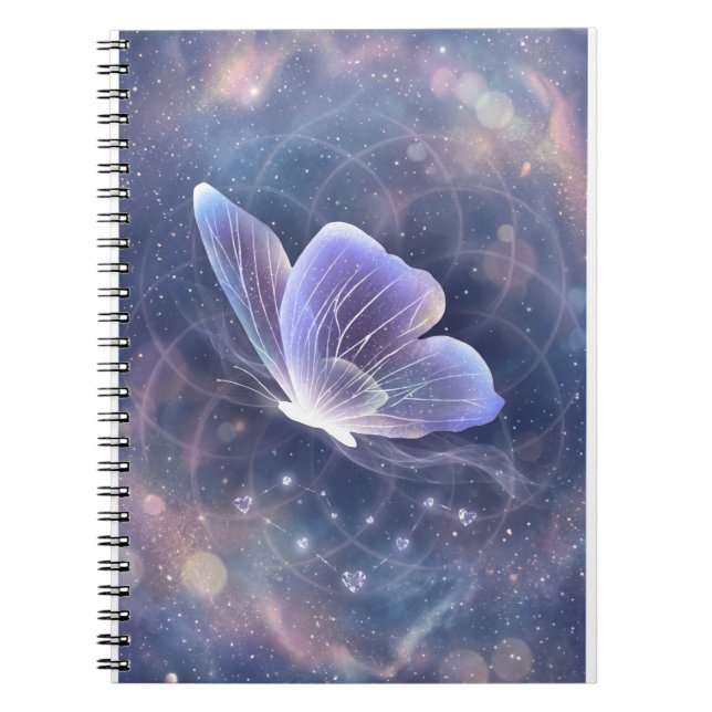 Eternal Manifestation White Butterfly Notebook (Front)