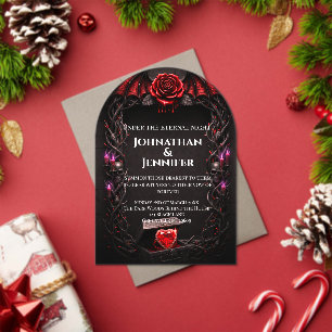 Eternal Night Gothic Vampire Wedding Dark Romance  Acrylic Invitations