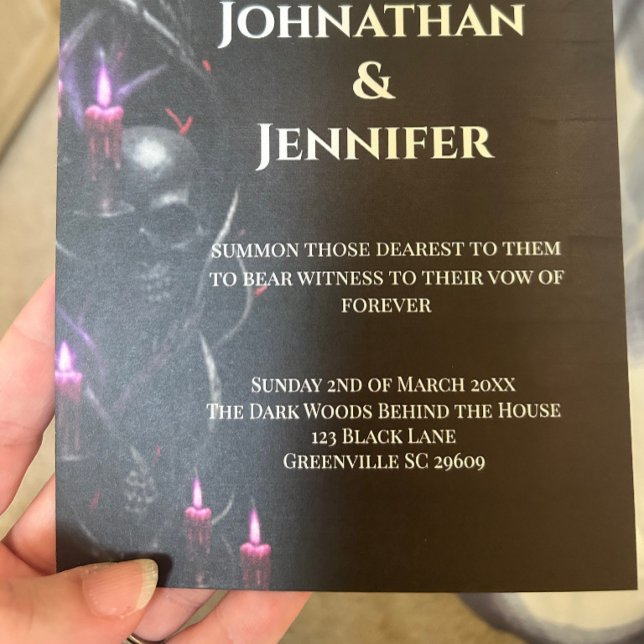 Eternal Night Gothic Vampire Wedding Dark Romance  Invitation (Creator Uploaded)