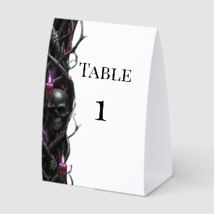 Eternal Night Gothic Vampire Wedding Dark Romance Paper Table Tent